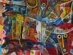 Another call from africa mixed media By Turgoart