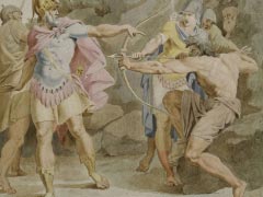 1790 Philoctetes aiming the bow of Hercules at Odysseus  2000X1685