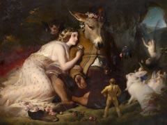 1851,Scene from A Midsummer Night's Dream. Titania and Bottom