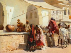 A Street Market Scene India 1887 By Weeks Edwin Lord
