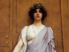 At the Gate of the Temple By John William Godward