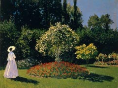 Jeanne-Marguerite Lecadre in the Garden Sainte-Adresse By Claude Monet