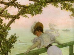 On the Balcony By Jan Van Beers