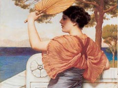 On the Balcony By John William Godward
