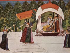 Krishna and Radha in a Pavilion