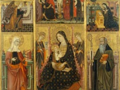 14th Century Altarpiece Of The Virgin Suckling The Child, Saint 3388x3776