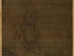 14th Century Bodhidarma Under Pine Tree Kamakura Period,1382x2700