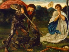 The fight,St George kills the dragon VI , 1866