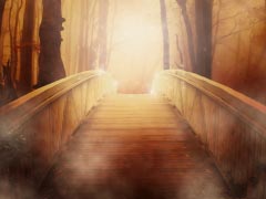 Bridge Golden Light Mystical Dramatic