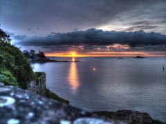 Brittany Sunset Abendstimmung Sun Red