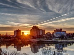 Sunset Saskatoon Landscape Reflection